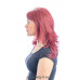 WID-1020 Halflange pruik in rood/aubergine LAATSTE!